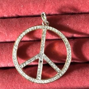 Vintage peace sign pendant